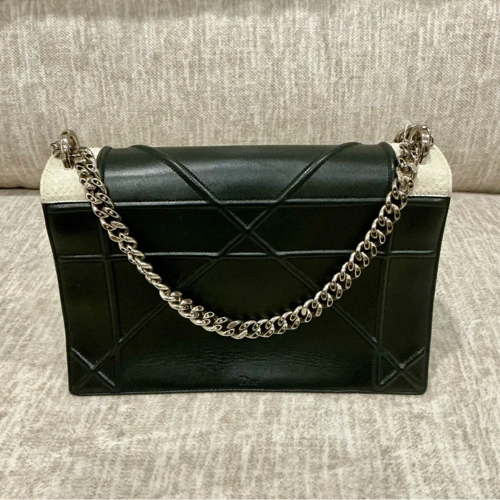 ✨💎RARE💎✨PYTHON DIOR DIORAMA MEDIUM BAG W/ DUSTY & GIFT. - Picture 12 of 14